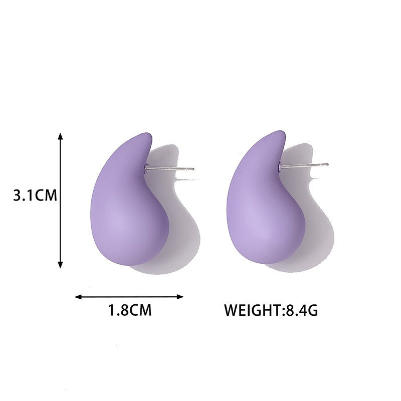 High-grade hollow water drop earrings