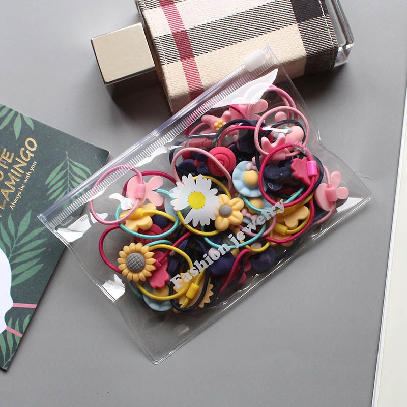 20pcs Children's Flower Cartoons Rubber Band - Zi Collection Hub