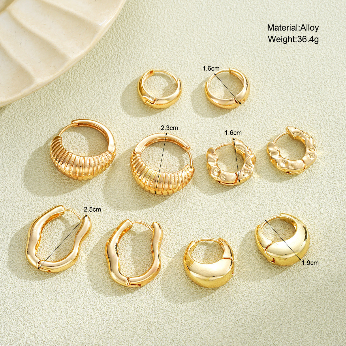 5 Pairs of Bold & Stylish Hoops