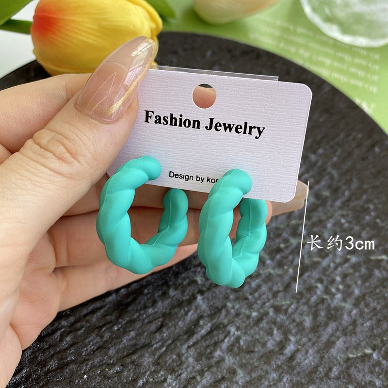 Candy Color C Line Earrings