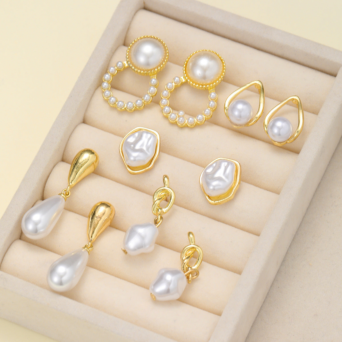 5 Pairs of Elegant Drops & Studs