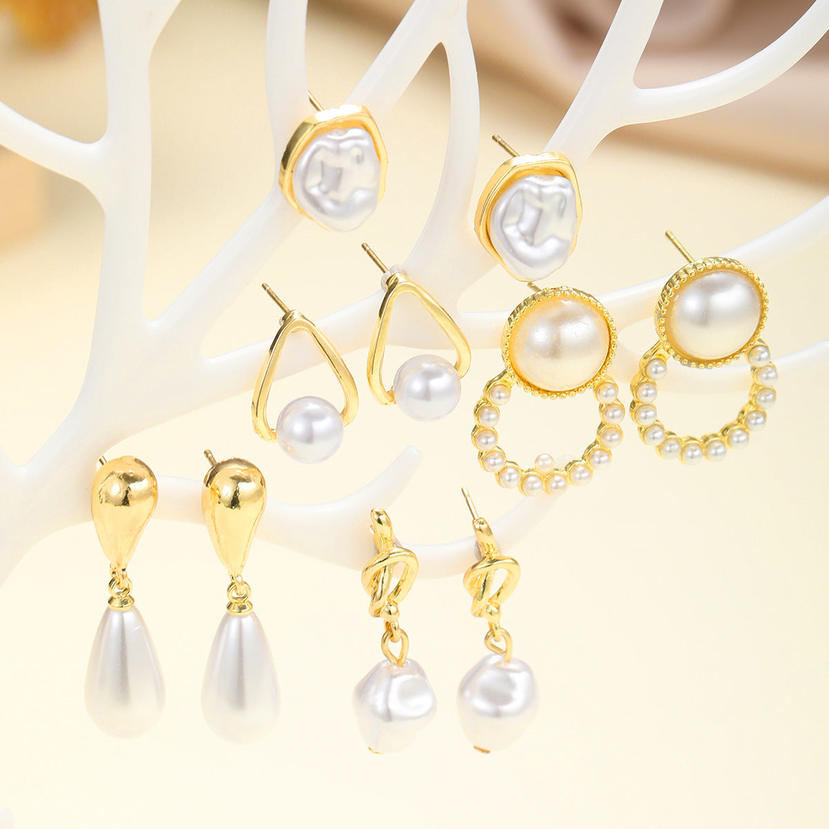 5 Pairs of Elegant Drops & Studs