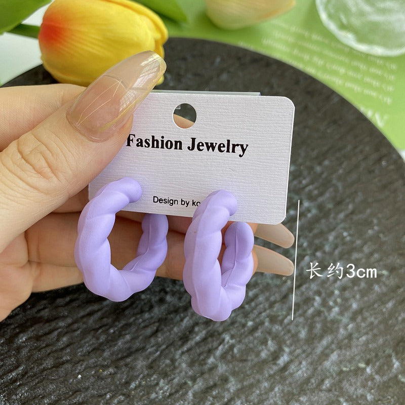 Candy Color C Line Earrings