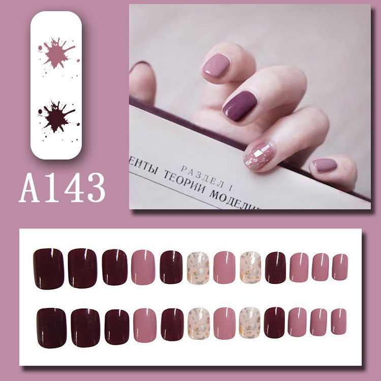 Fresh pure color nail art Fake Nails - 24Pcs