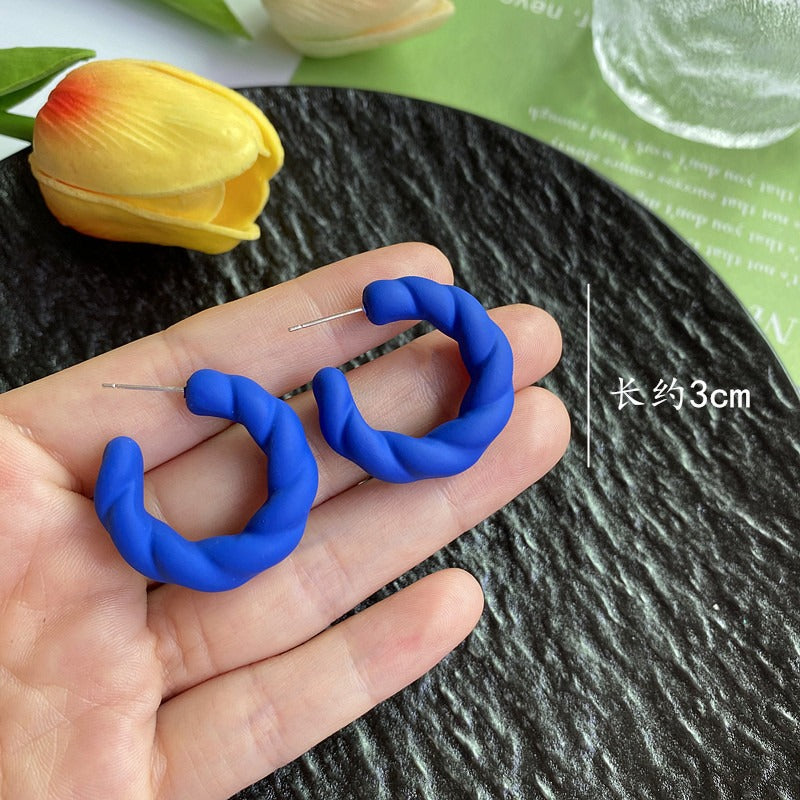 Candy Color C Line Earrings