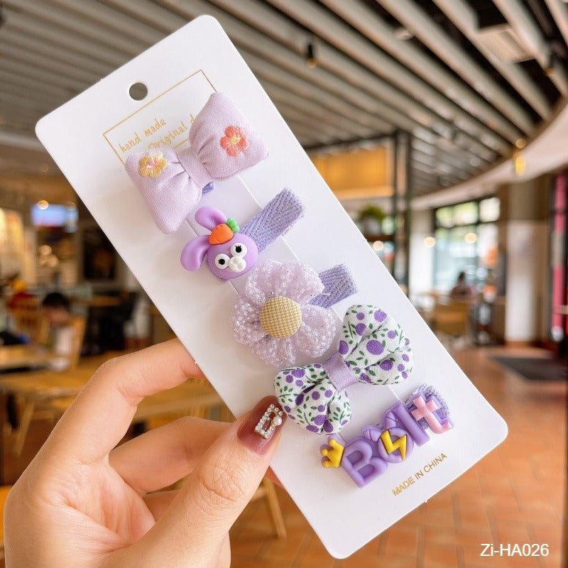 5pcs Girl Kid Cartoon Flower Animal Baby Hairpin Hairclip - Zi Collection Hub