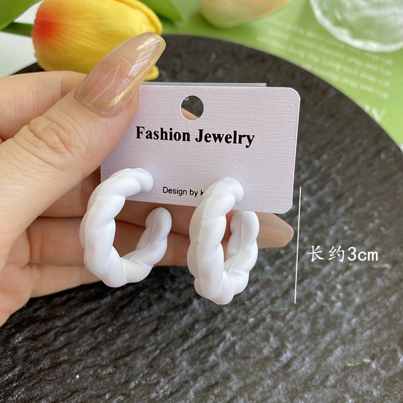 Candy Color C Line Earrings