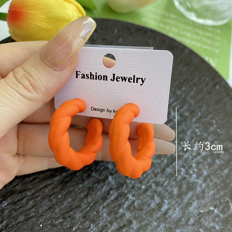 Candy Color C Line Earrings