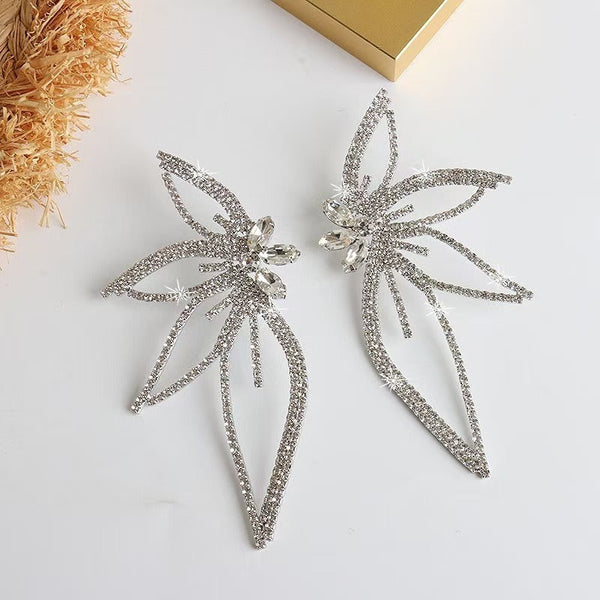 Leaf Flower Stud Earrings (Small Size) - Zi Collection Hub