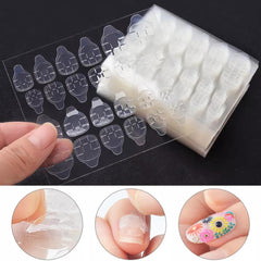 Strong Adhesive Nail Glue Tabs – Mess-Free & Easy Application! 24 Tabs Per Sheet