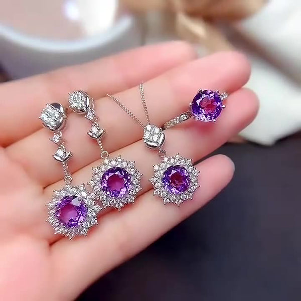 Amethyst three-piece set