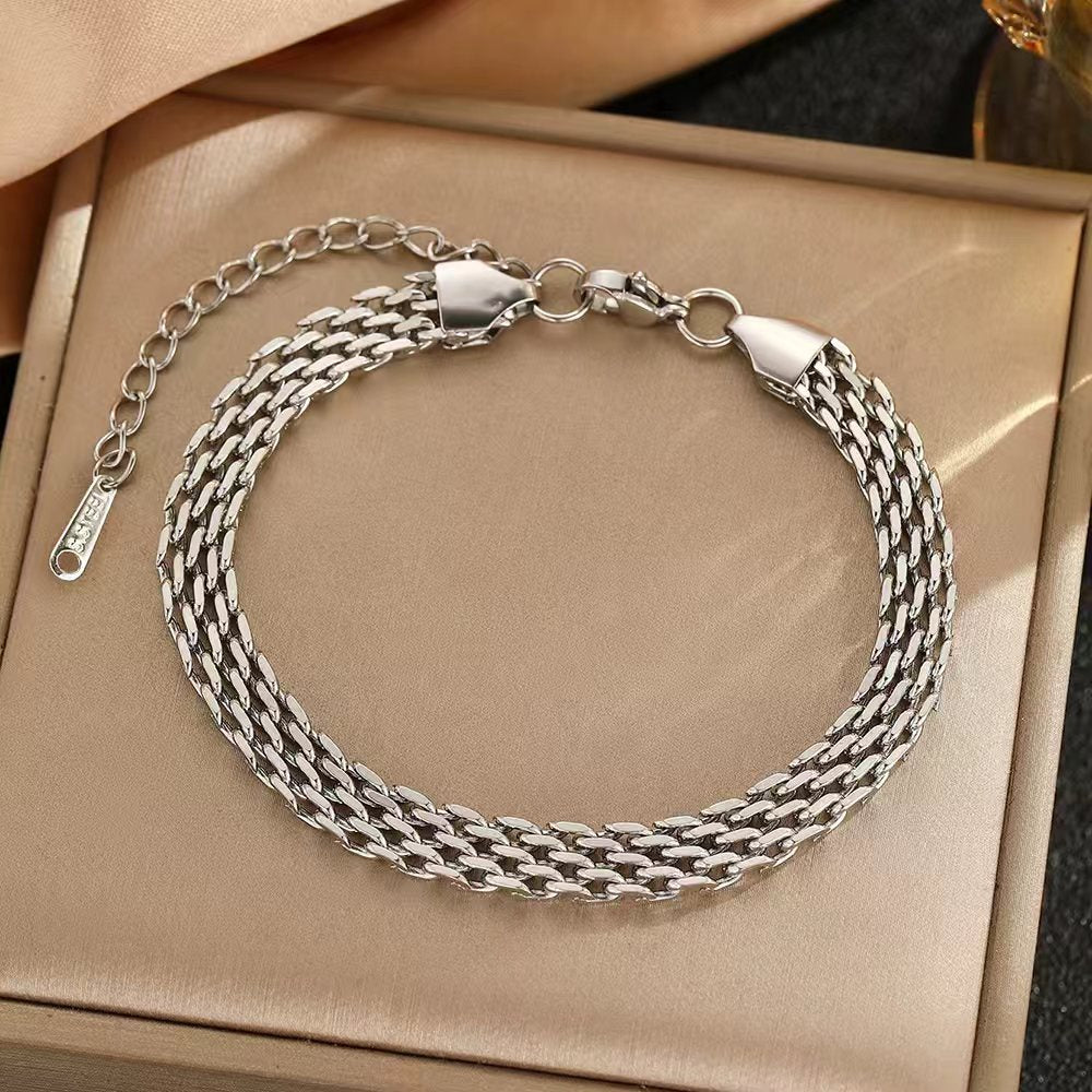 SBRAL04 - Braided Chain Stainless Steel Bracelet