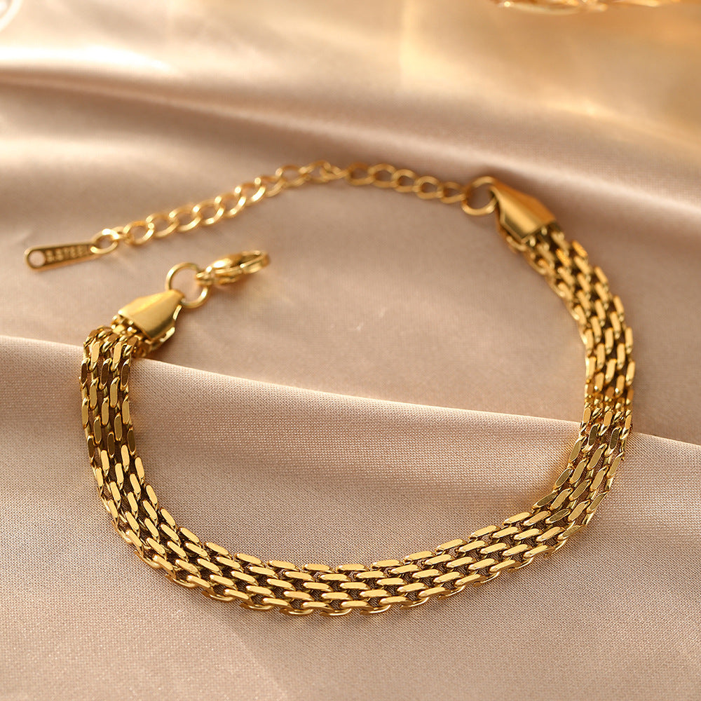 SBRAL04 - Braided Chain Stainless Steel Bracelet