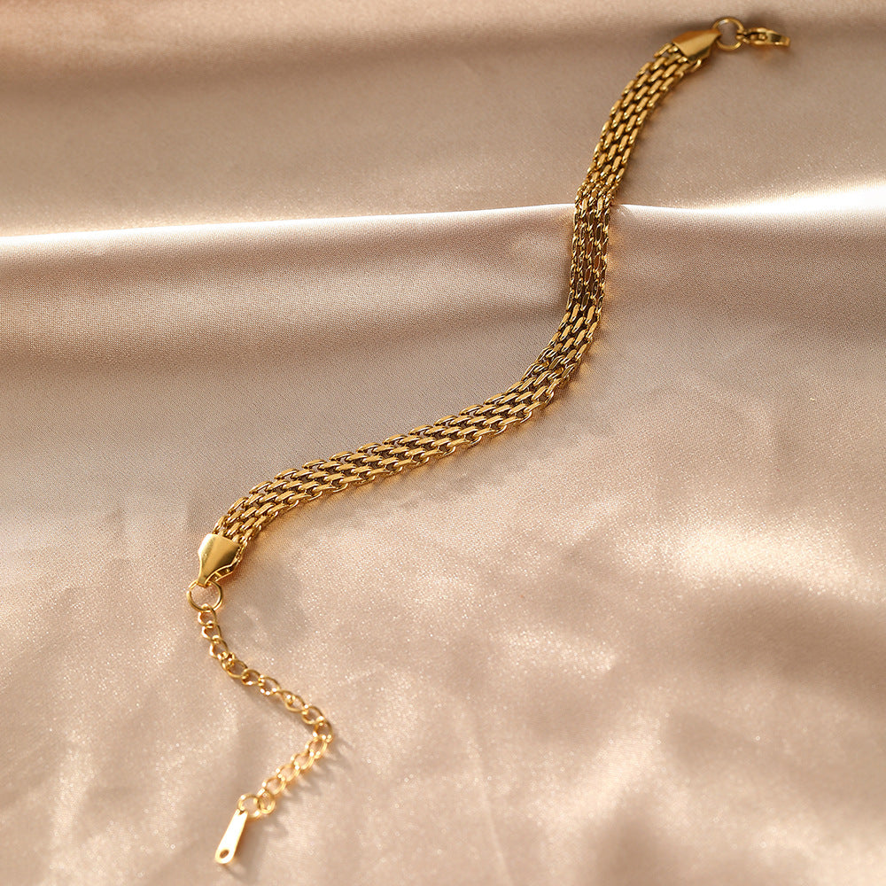 SBRAL04 - Braided Chain Stainless Steel Bracelet