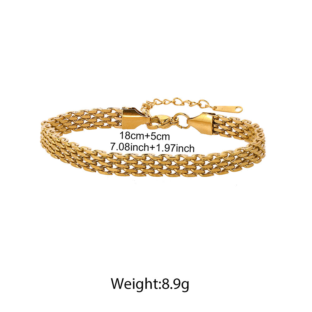 SBRAL04 - Braided Chain Stainless Steel Bracelet
