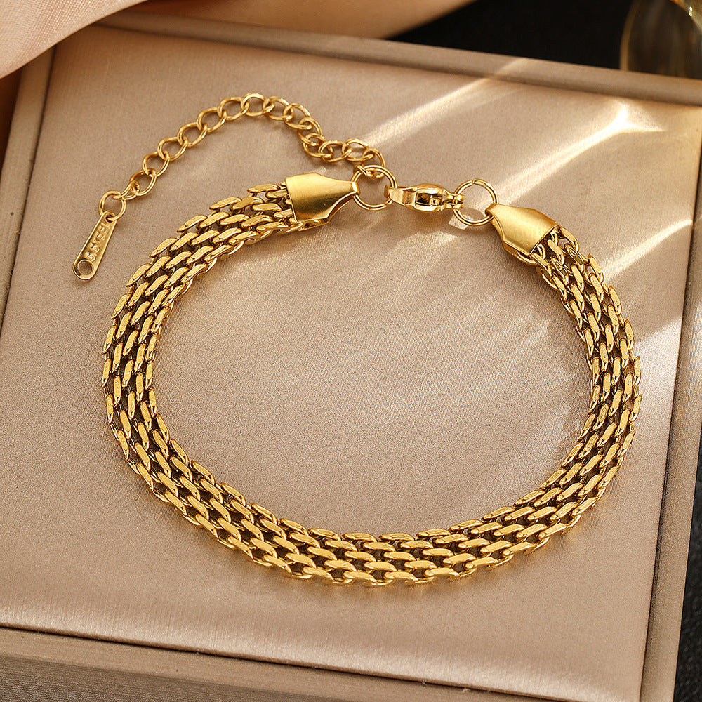 SBRAL04 - Braided Chain Stainless Steel Bracelet