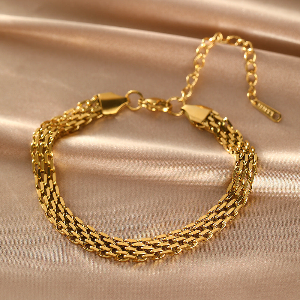 SBRAL04 - Braided Chain Stainless Steel Bracelet