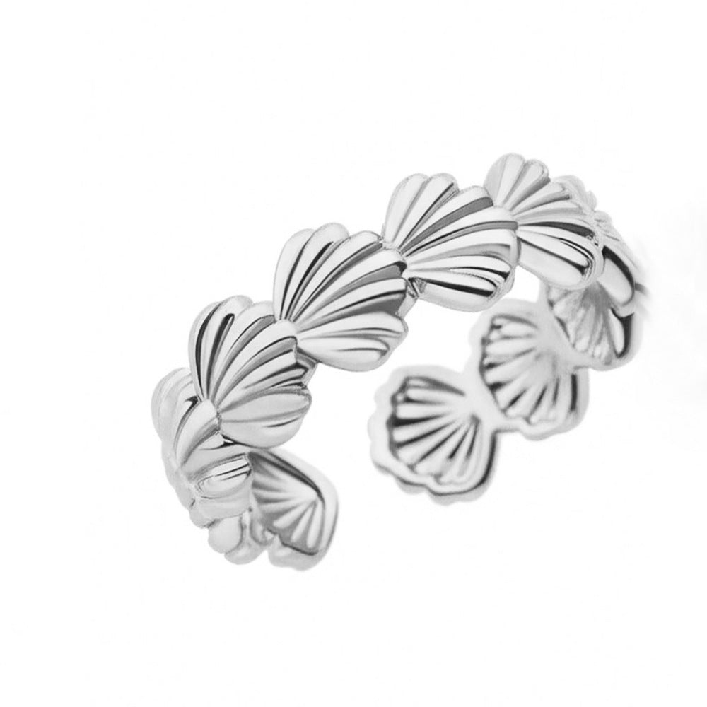SRNG-24 - Butterfly Wing Stainless Steel Ring - Adjustable