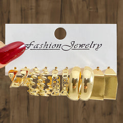 C- shaped Circle Hoop Earring Sets