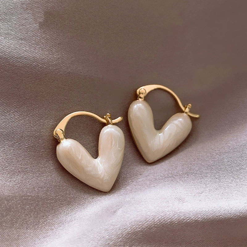 Colorful Heart Hoop Earrings