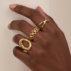 SRNG-11 - Cool Style Stainless Steel Ring - Adjustable