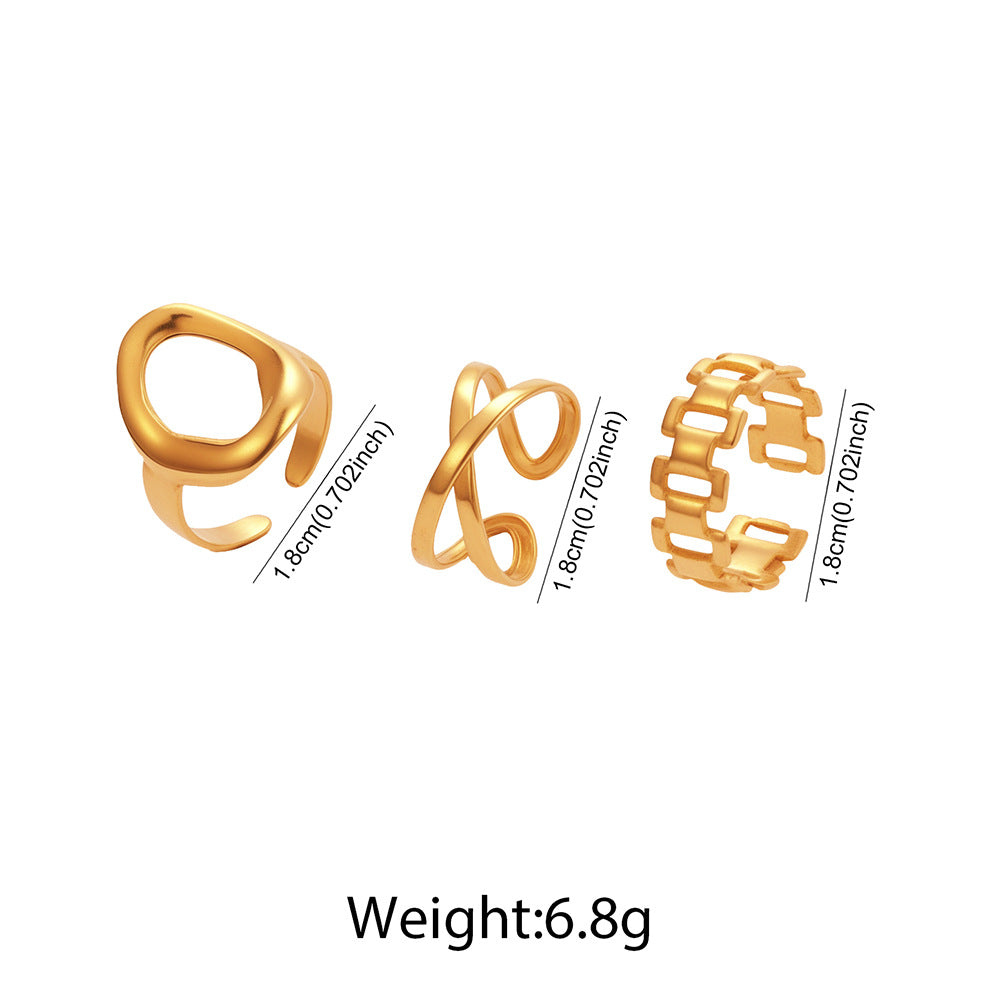 SRNG-11 - Cool Style Stainless Steel Ring - Adjustable