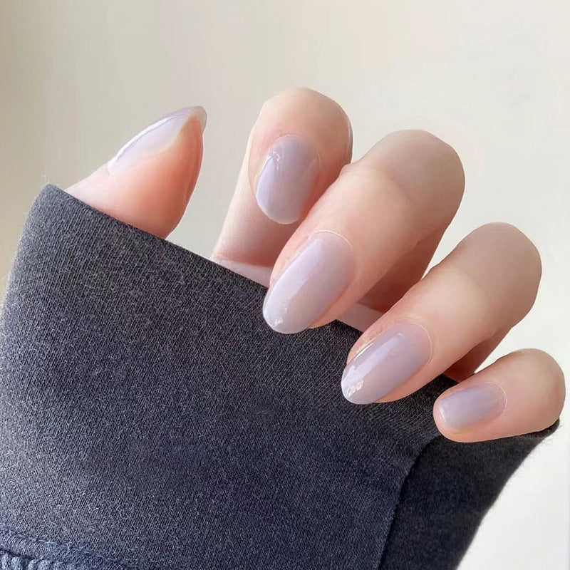 Creamy Purple Fake Nails - 24Pcs