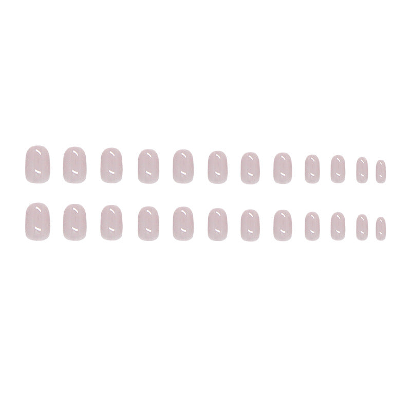 Creamy Purple Fake Nails - 24Pcs