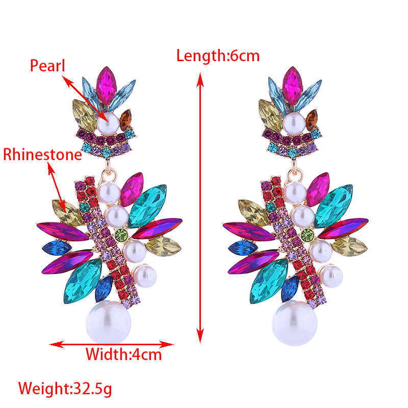 Crystal Bloom Statement Earrings
