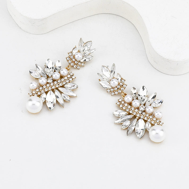 Crystal Bloom Statement Earrings