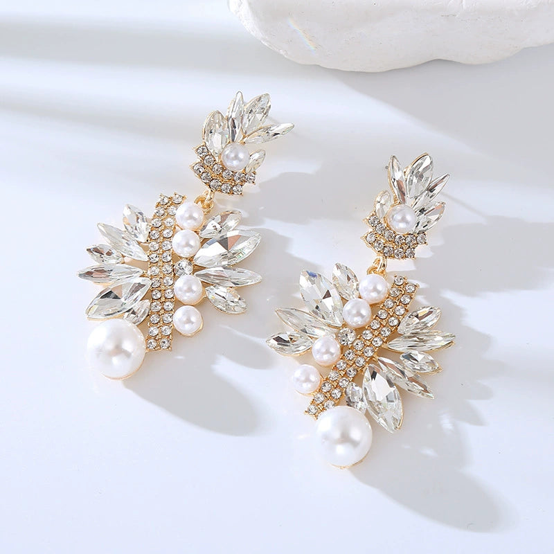 Crystal Bloom Statement Earrings