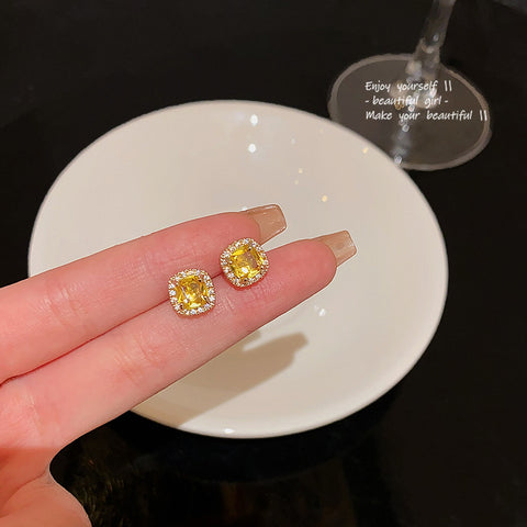 Cube Zircon Earrings