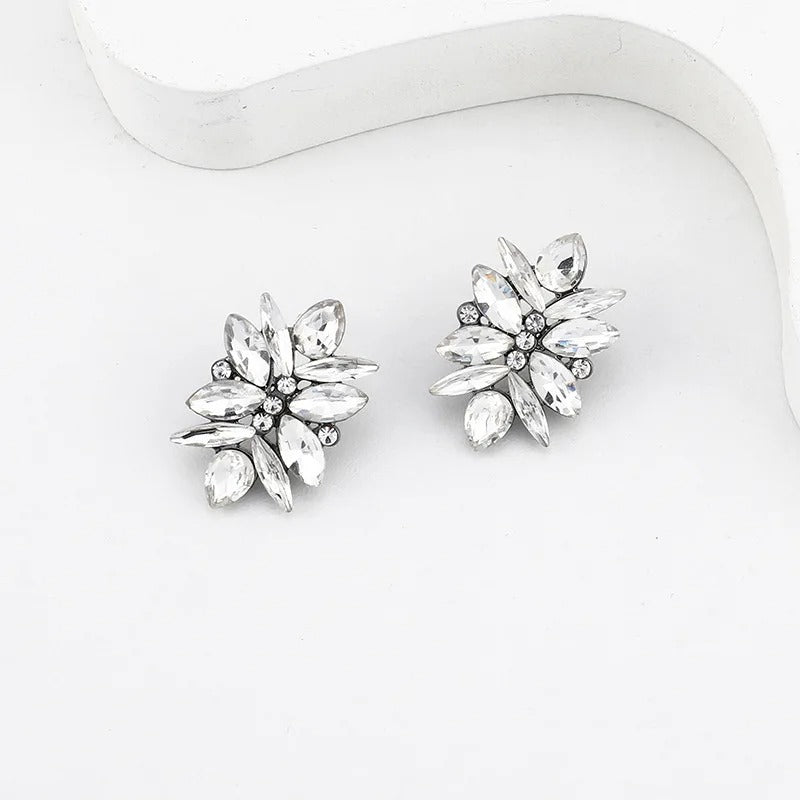 Dazzling Multicolor Crystal Stud Earrings – Sparkle & Shine