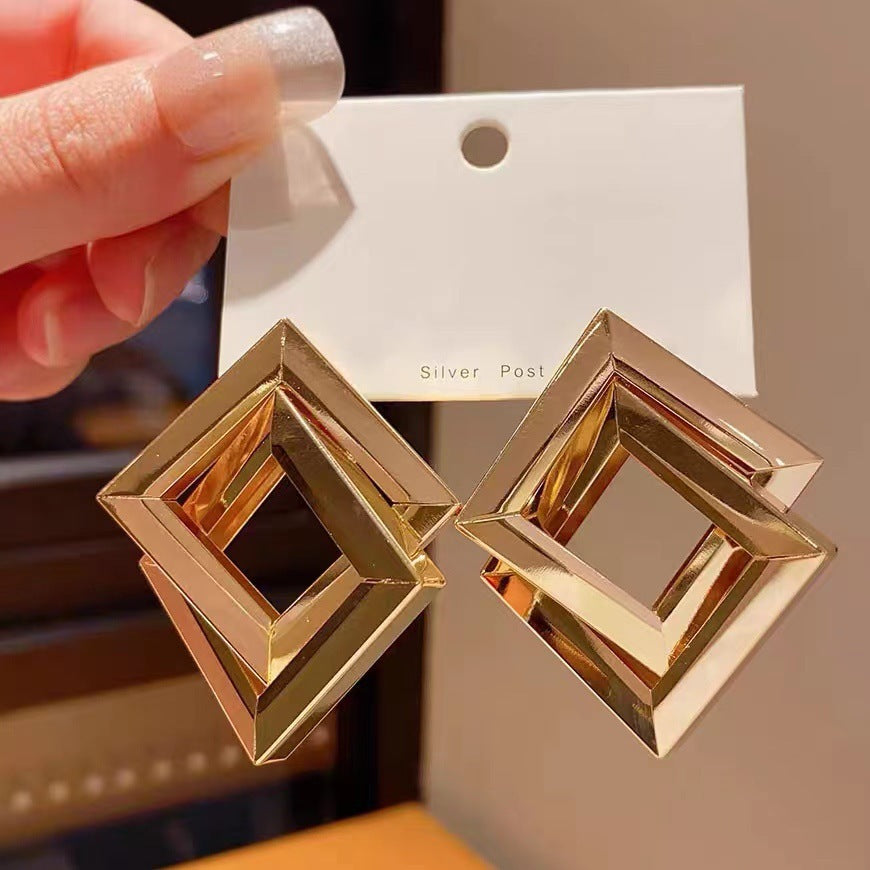 Double Square Earrings
