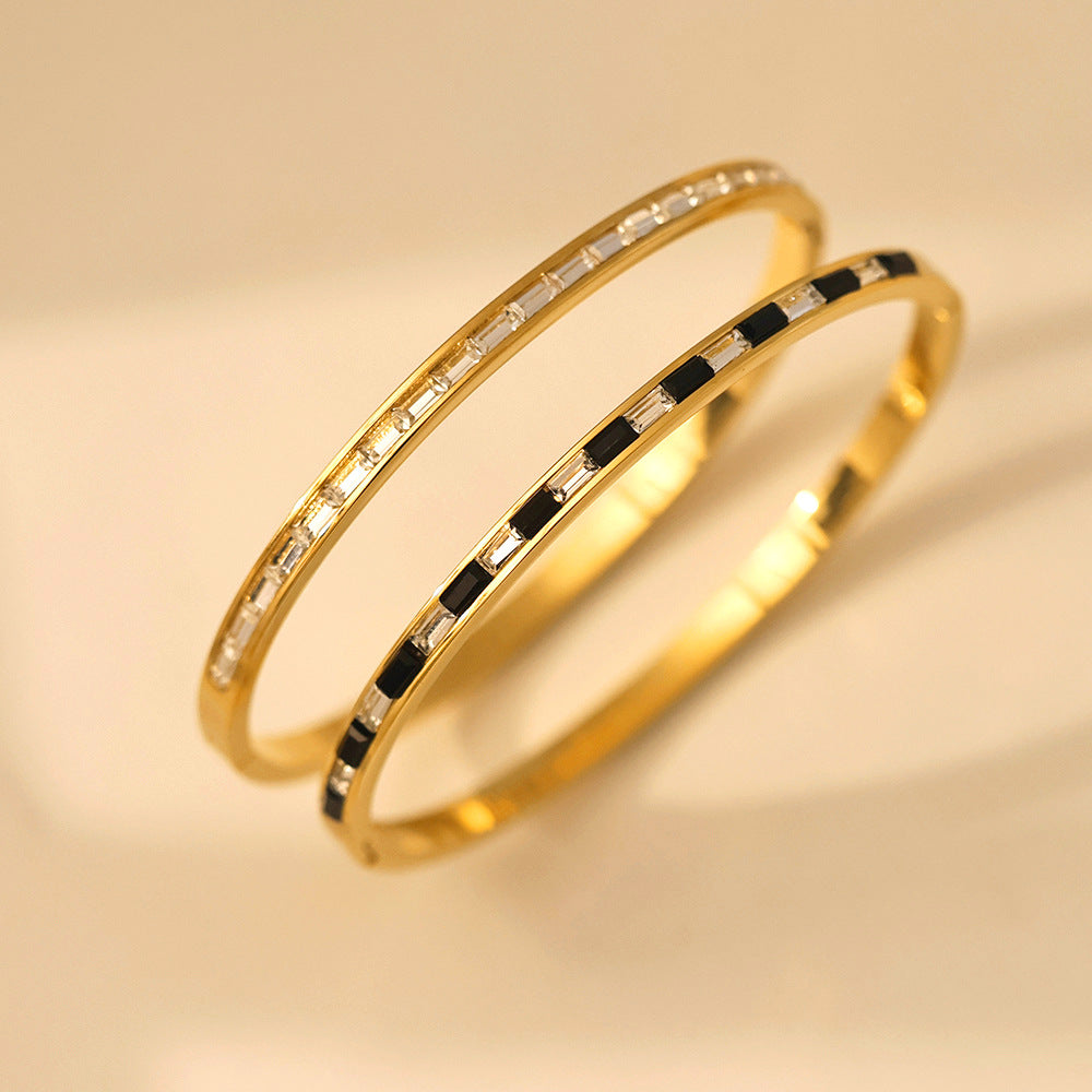 Dual Tone Crystal Bangle Set | Zi Collection Hub