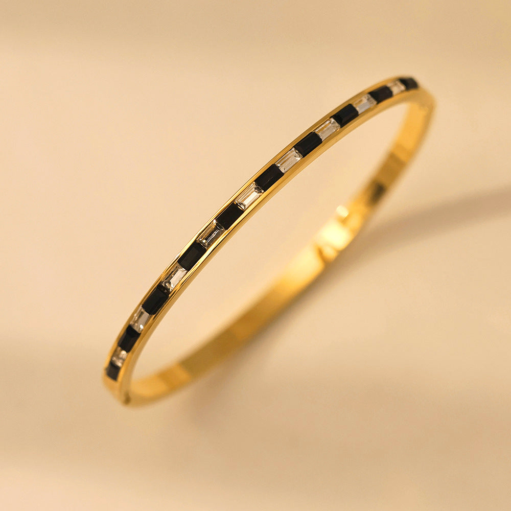 Dual Tone Crystal Bangle Set | Zi Collection Hub