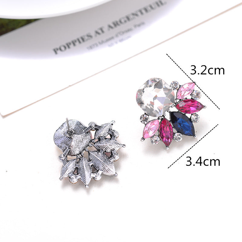 Natural Crystal Stud Earrings