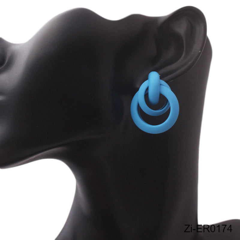 Colors Exaggerated Twisted Dangle Earrings - Zi Collection Hub