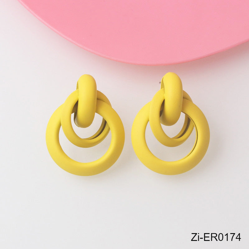 Colors Exaggerated Twisted Dangle Earrings - Zi Collection Hub