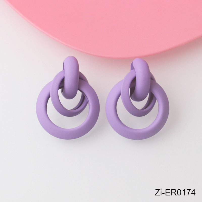 Colors Exaggerated Twisted Dangle Earrings - Zi Collection Hub