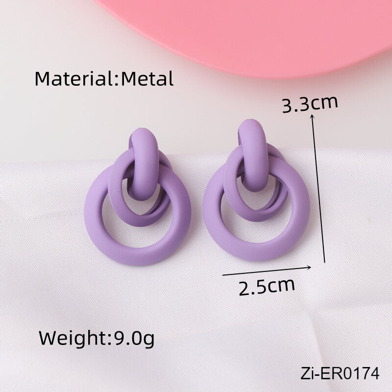 Colors Exaggerated Twisted Dangle Earrings - Zi Collection Hub