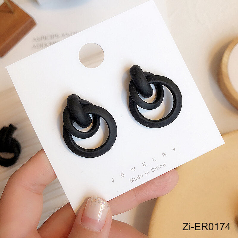 Colors Exaggerated Twisted Dangle Earrings - Zi Collection Hub