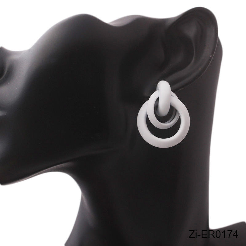 Colors Exaggerated Twisted Dangle Earrings - Zi Collection Hub