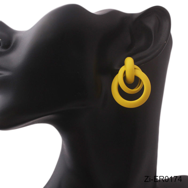 Colors Exaggerated Twisted Dangle Earrings - Zi Collection Hub