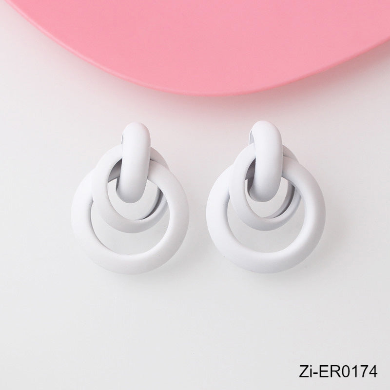 Colors Exaggerated Twisted Dangle Earrings - Zi Collection Hub