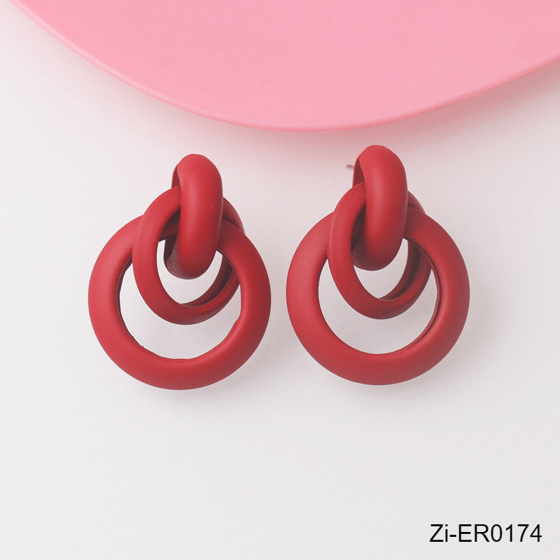 Colors Exaggerated Twisted Dangle Earrings - Zi Collection Hub