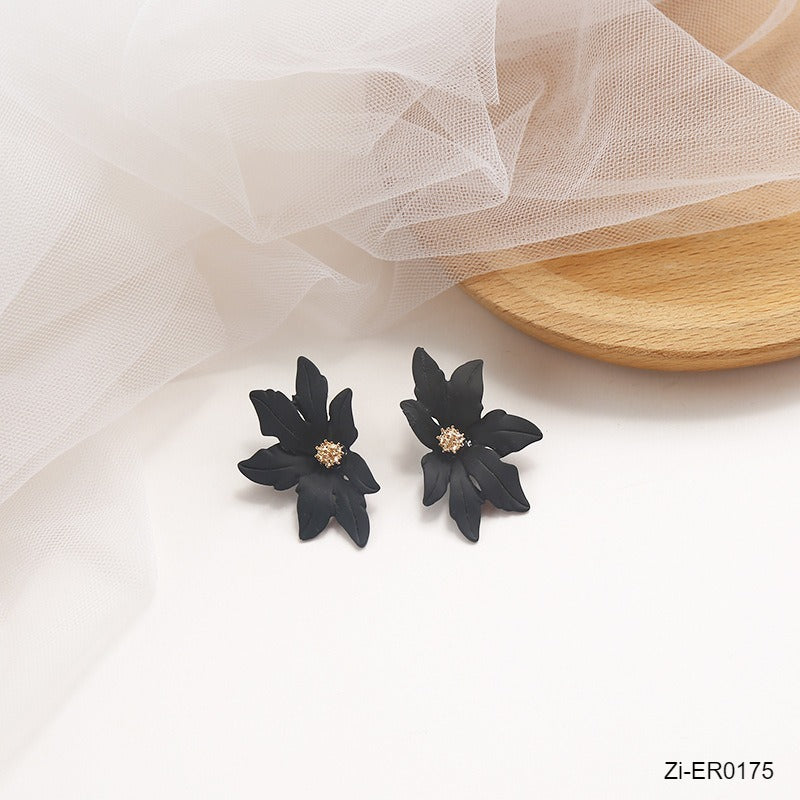 Colorful Candy Color Stud Earring Maple Leaves Shape Earring - Zi Collection Hub