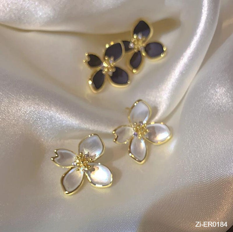 Flower Earrings Small Fragrance Earrings - Zi Collection Hub