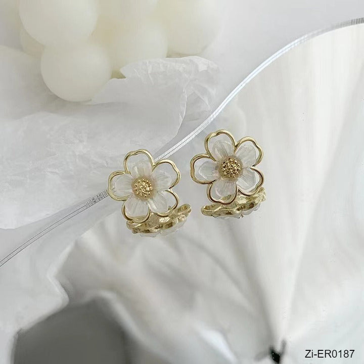 Flower Simple Niche Design Sense Earrings - Zi Collection Hub