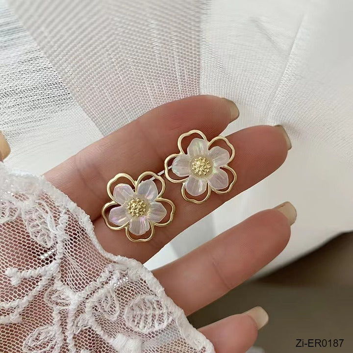 Flower Simple Niche Design Sense Earrings - Zi Collection Hub